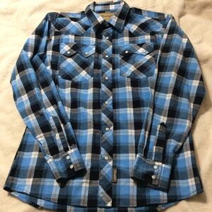 Wrangler Retro Boys LS Pearl Snap Size XL